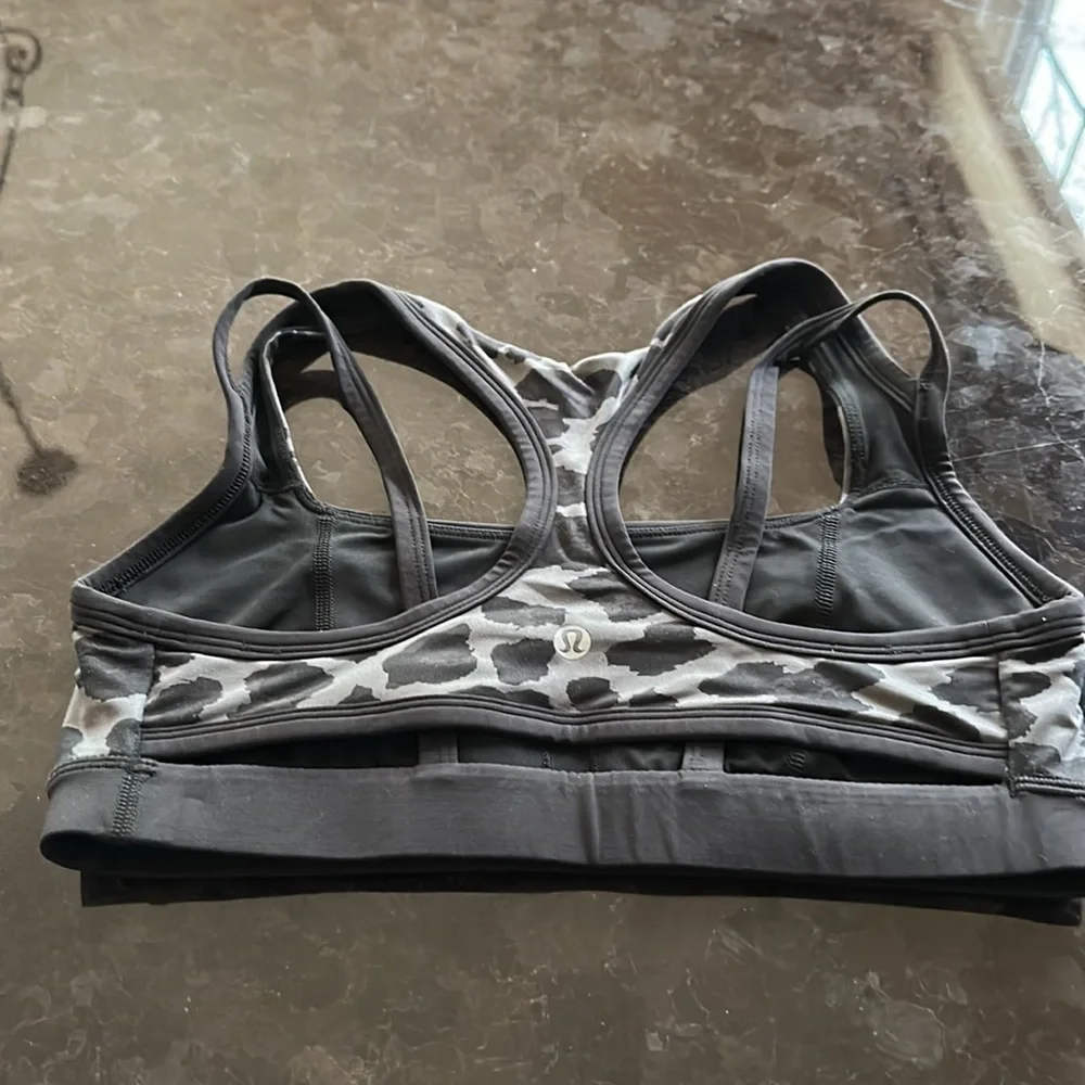 Lululemon Sport Bra , size 8,medium support,black and grey color,good condition - Picture 2 of 2